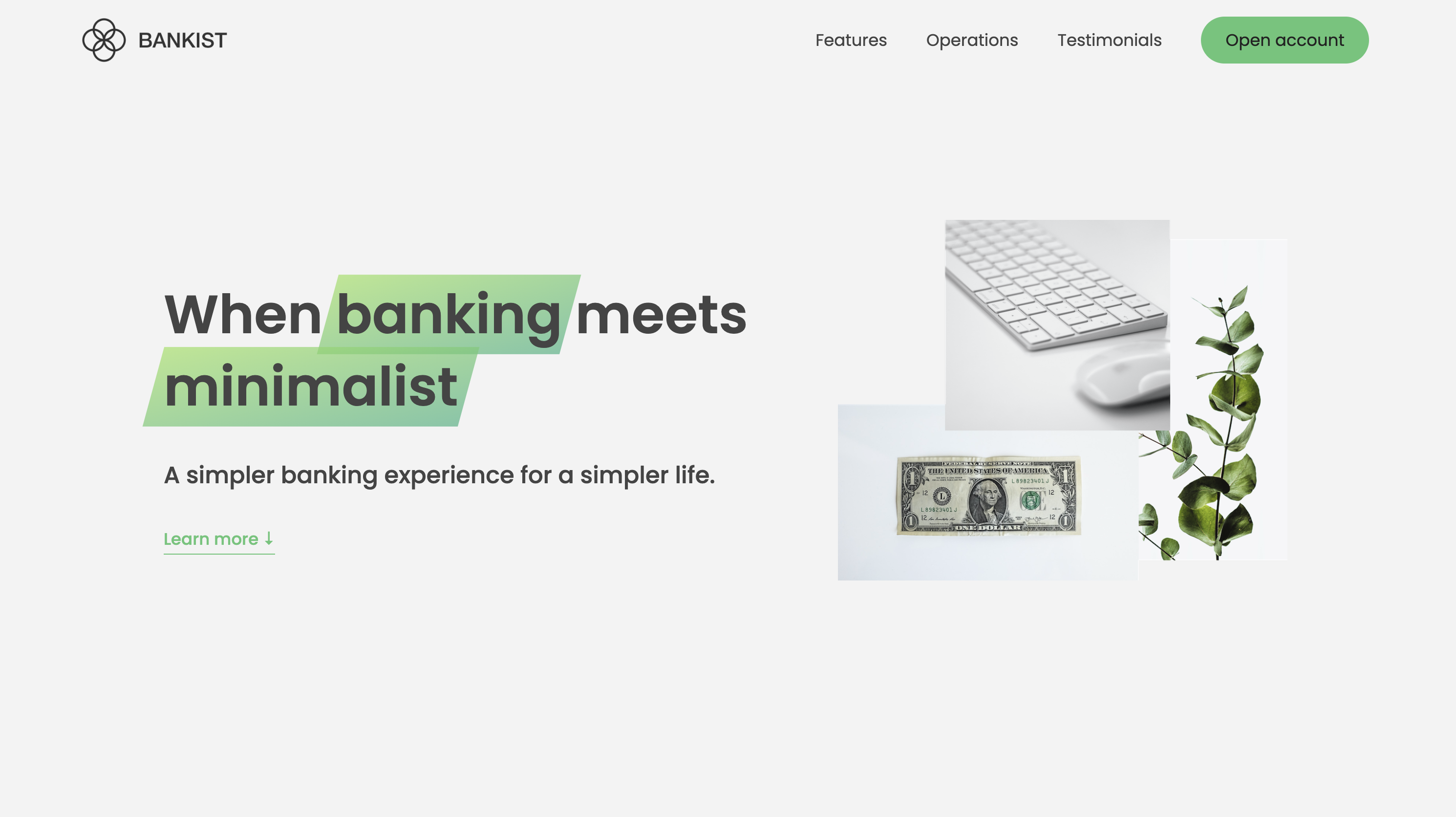 landing page